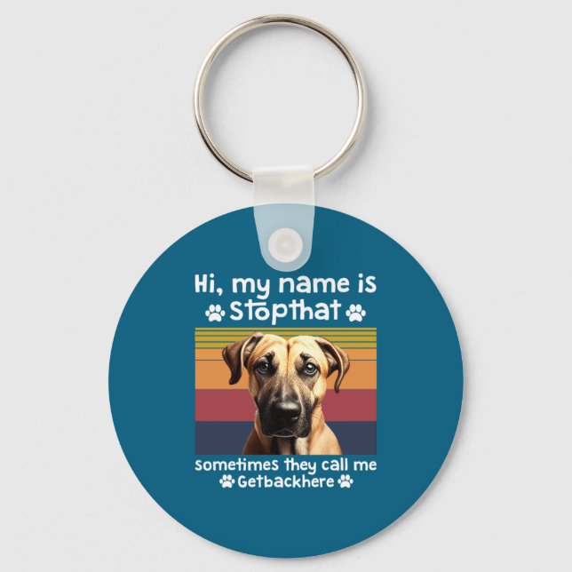 Llavero Funny Black Mouth Cur Dog Saying  (Anverso)