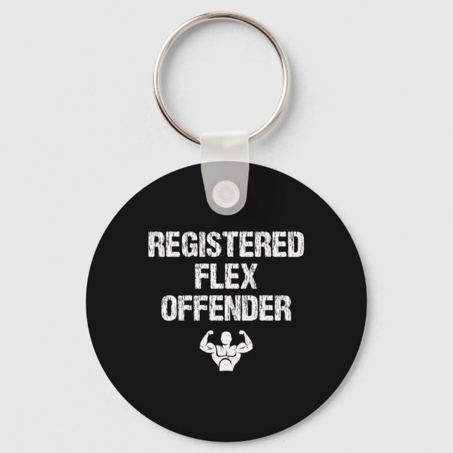 Llavero Funny Bodybuilding Workou, Funny Offender Flex reg (Anverso)