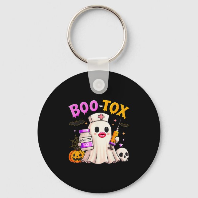 Llavero Funny Boo Tox Aesthetic Nurs Ghost Skull Pumpkin (Anverso)