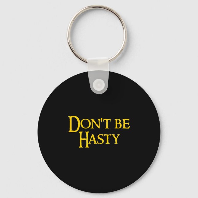 Llavero Funny Book - Don't Be Hasty  (Anverso)