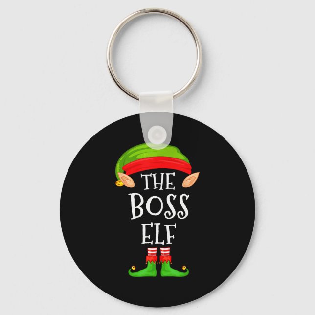 Llavero Funny Boss Elf Family Christmas Boss Elf Sweater M (Anverso)