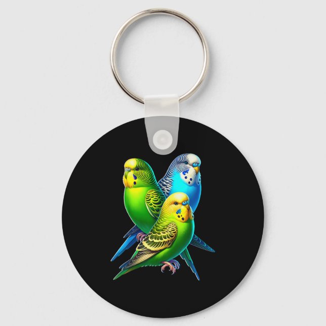 Llavero Funny Budgie Budgerigar Design  (Anverso)