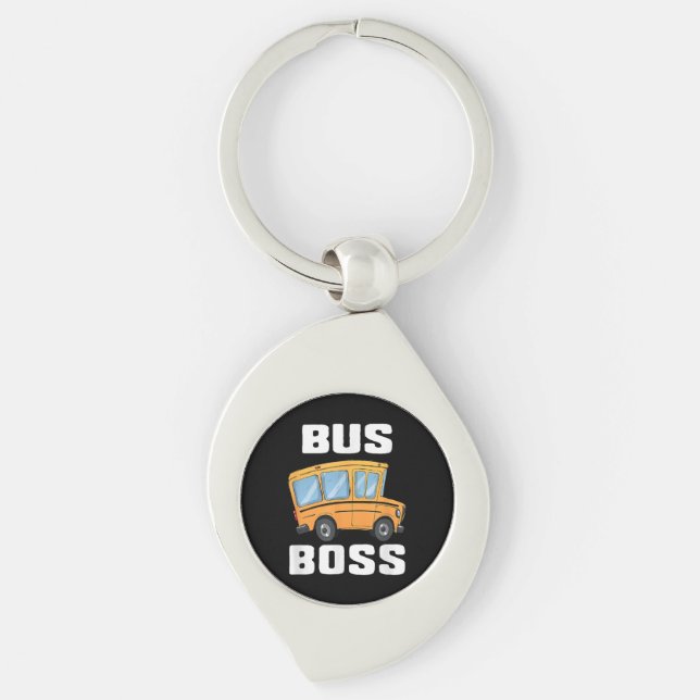 Llavero Funny Bus Boss School Bus Driver (Anverso)