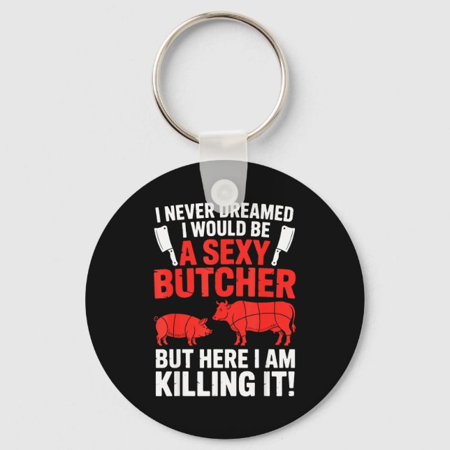 Llavero Funny Butcher Design For Men Women Butchery Meat B (Anverso)