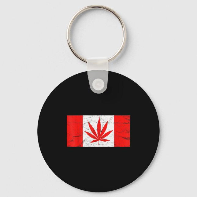 Llavero Funny Canada &amp; Weed Leaf! Canadian New Flag Jo (Anverso)