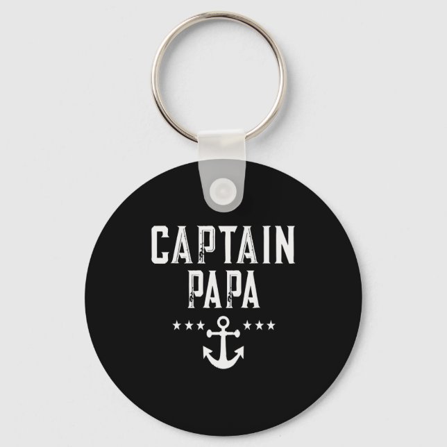 Llavero Funny Captain Papa Anchor Design  (Anverso)