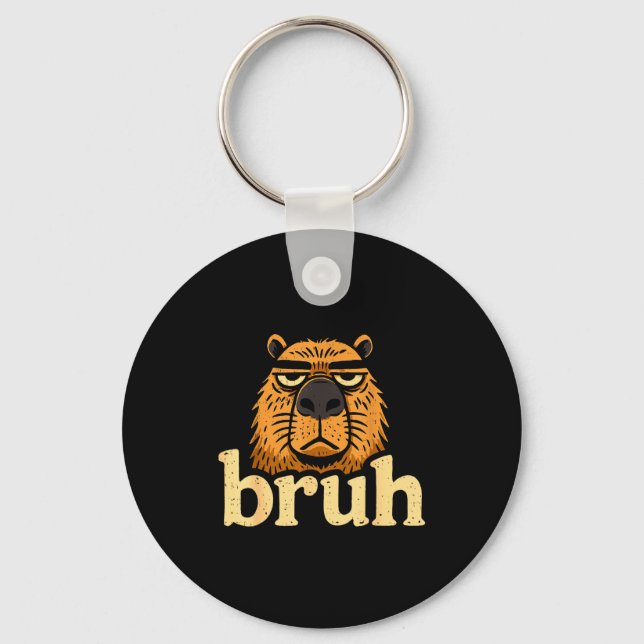Llavero Funny Capybara Bruh Sarcastic Animal Meme Boys Tee (Anverso)