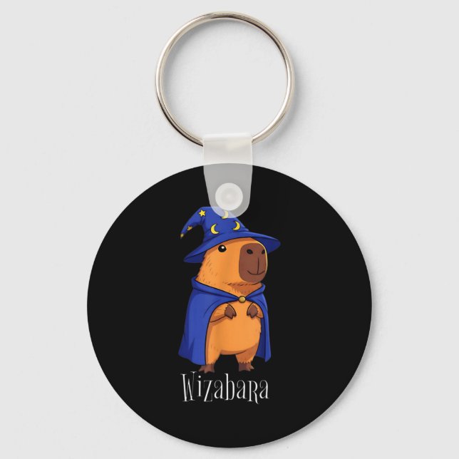 Llavero Funny Capybara Wizard Costume Wizabara Graphic Kid (Anverso)