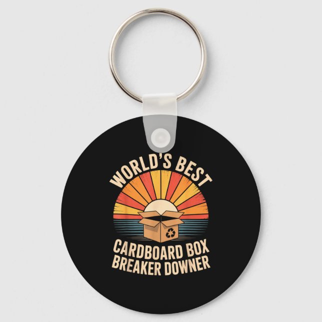 Llavero Funny Cardboard Box Breaker Downer Sarcastic Recyc (Anverso)