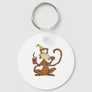 Llavero Funny Cartoon Pizza Monkey