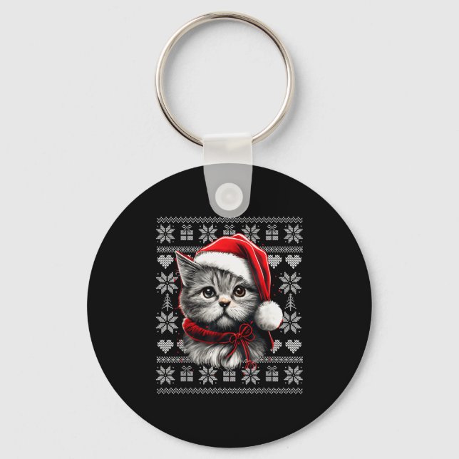 Llavero Funny Cat Christmas Shirts Men Women Cats Lover Ug (Anverso)