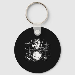 Llavero Funny Cat Drummer Drummer Drumming Music Lover