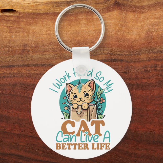 Llavero Funny Cat Lover Quote Cute Kitten Graphic (Anverso)
