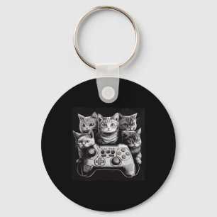 Llavero Funny Cat Video Game Controller Squad