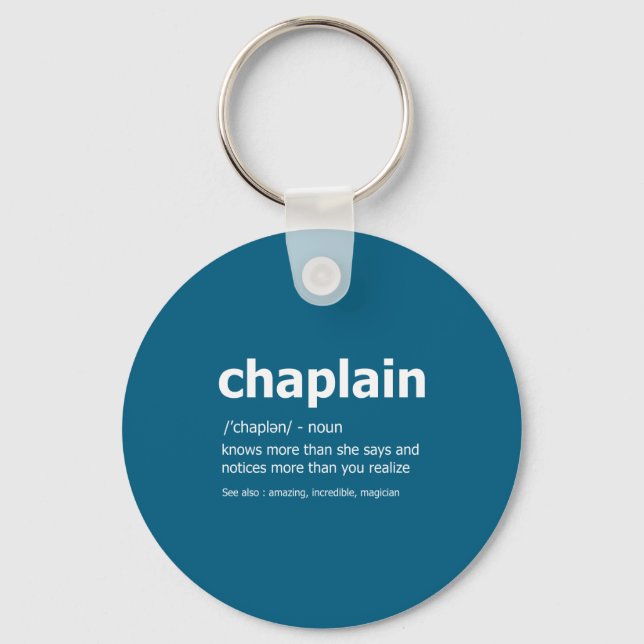 Llavero Funny Chaplain Definition New Job Gift For Chaplai (Anverso)