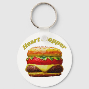 Llavero Funny Cheeseburger Heart Stopper Design