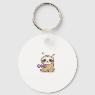 Llavero Funny Chibi Sloth Workout Cute Kawaii Gym Personal