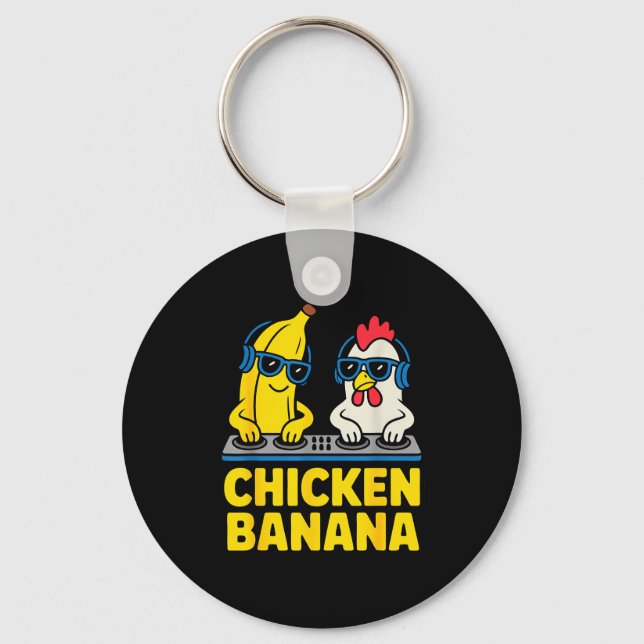 Llavero Funny Chicken Banana  (Anverso)