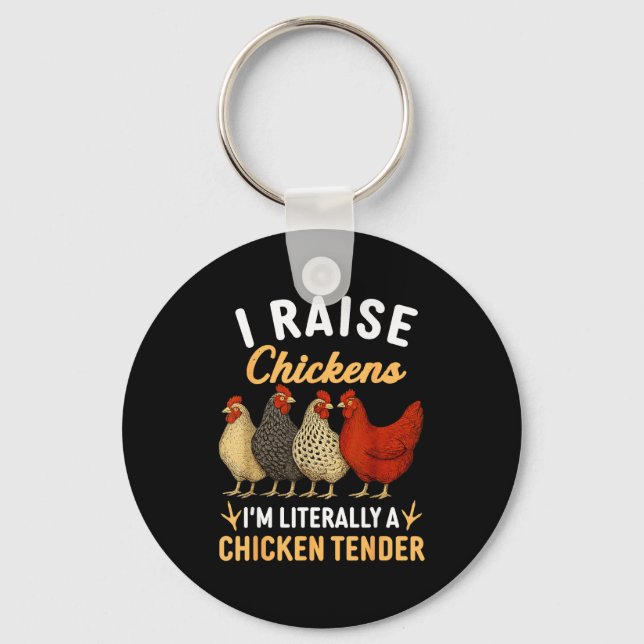 Llavero Funny Chicken Lover Gift – I Raise Chickens Farm H (Anverso)