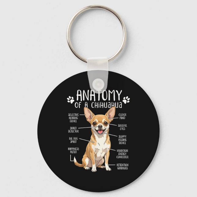 Llavero Funny Chihuahua Anatomy Of A Chihuahua Dog Owner P (Anverso)