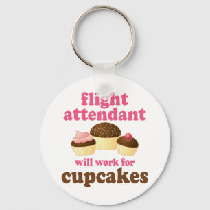 Llavero Funny Chocolate Cupcakes Flight Attendt