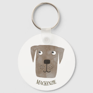 Llavero Funny Chocolate Labrador Recuperador Perro Nombre