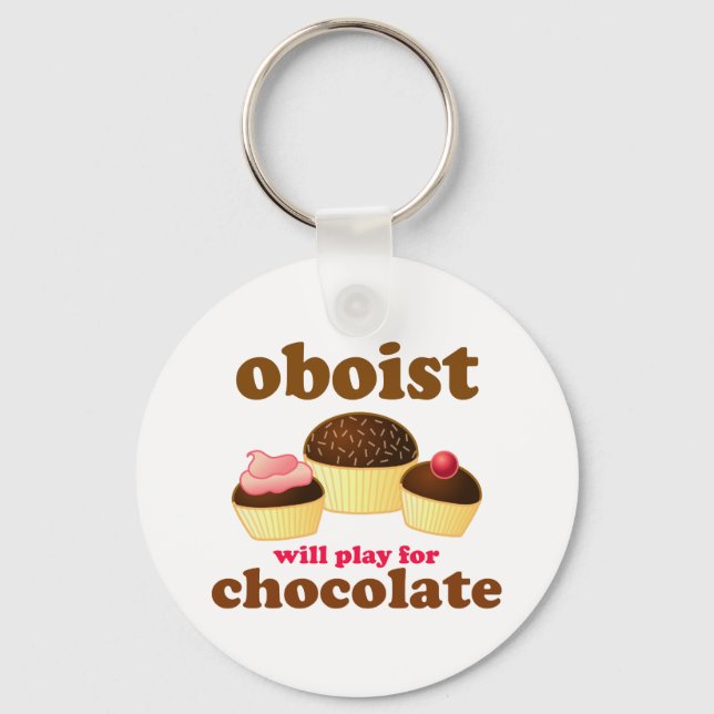 Llavero Funny Chocolate Oboe Keychain (Anverso)