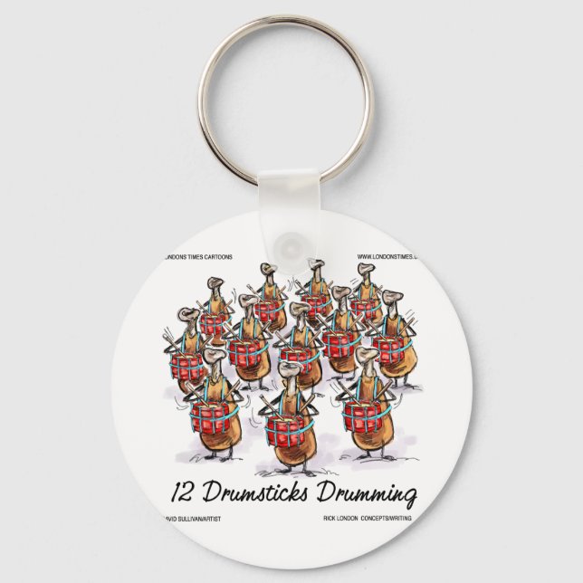 Llavero Funny Christmas 12 Drumsticks Drumming Gifts & Tee (Anverso)