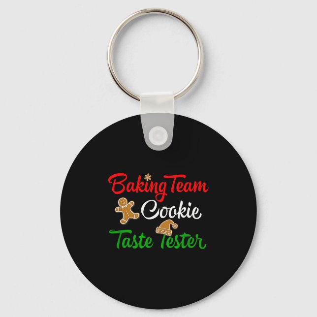Llavero Funny Christmas Baking Team Cookie Taste Tester  (Anverso)