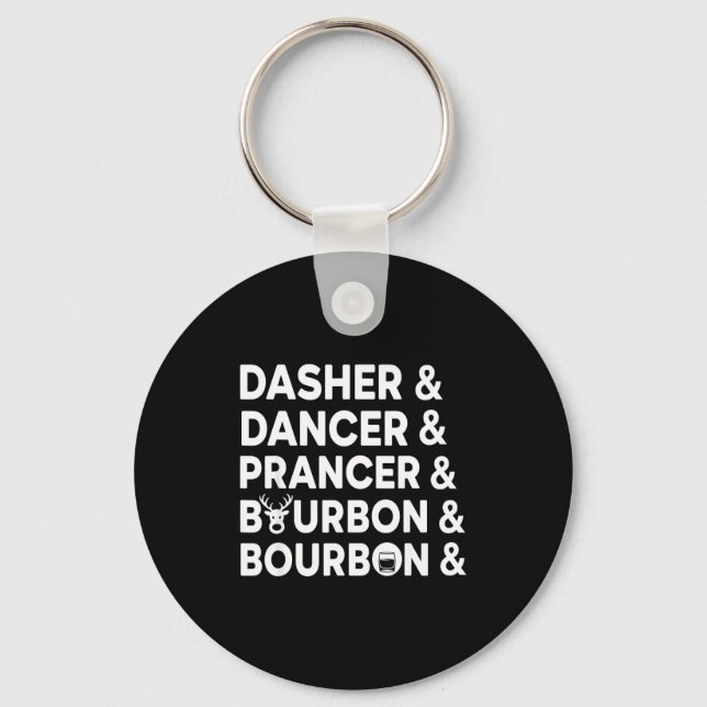 Llavero Funny Christmas Dasher Dancer Prancer &amp; Bourbo (Anverso)