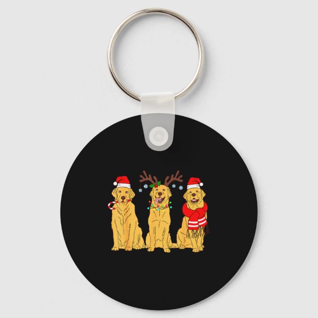 Llavero Funny Christmas Dogs Design Dog Christmas Wearing  (Anverso)