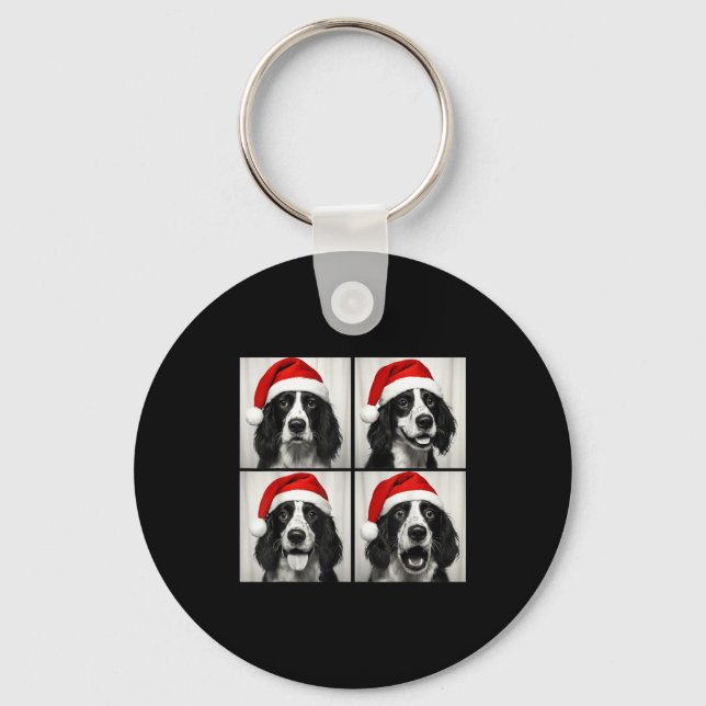 Llavero Funny Christmas English Springer Spaniel Santa Pho (Anverso)
