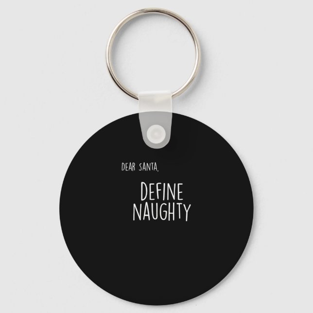 Llavero Funny Christmas Naughty Nice Santa Checklist (Anverso)