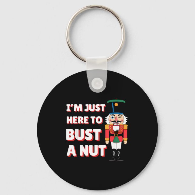 Llavero Funny Christmas Nutcracker- Bust A Nut Funny Mens  (Anverso)