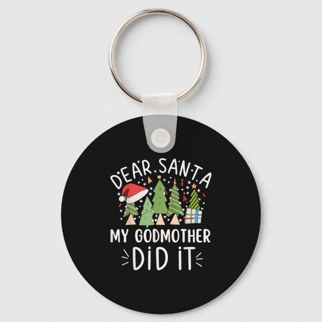 Llavero Funny Christmas Quote Sayings Dear Santa My Godmot (Anverso)