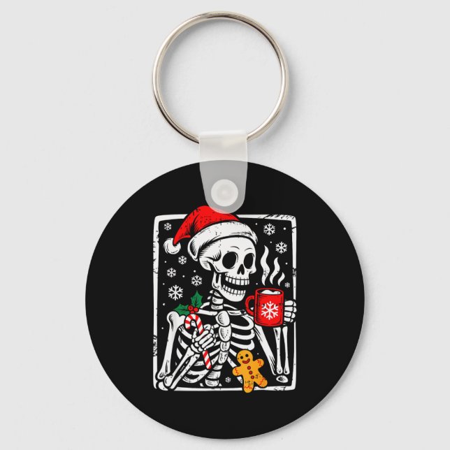 Llavero Funny Christmas Skeleton Hot Chocolate Xmas Men Wo (Anverso)