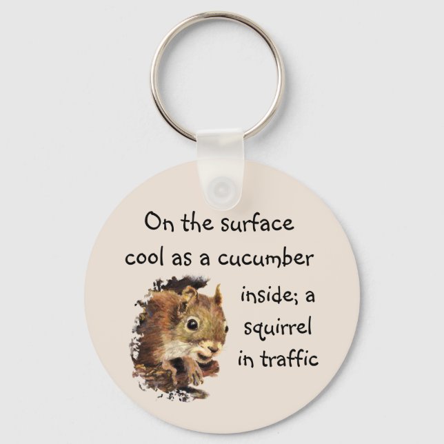 Llavero Funny Cita Surface Guay Inside Squirrel Keychain (Anverso)