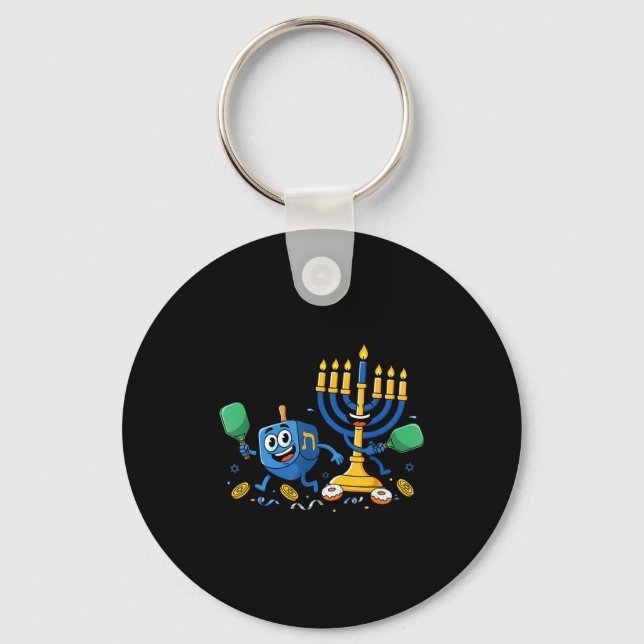 Llavero Funny Ckleball Dreidel Menorah Hanukkah Kids Women (Anverso)