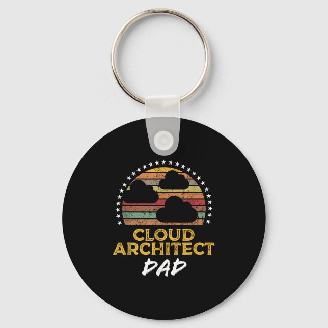 Llavero Funny Cloud Architect Dad, Data Center Tech Quote (Anverso)