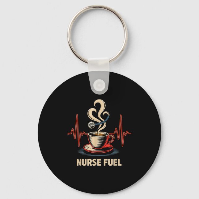 Llavero Funny Coffee Nurse Ekg Nurses Energy Caffeine Love (Anverso)