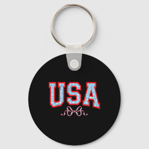 Llavero Funny Coquette Usa Cute Bow American 4 De Julio P