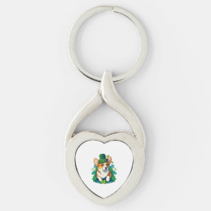 Llavero Funny Corgi Lover Shamrock Feliz Día de St Patrick
