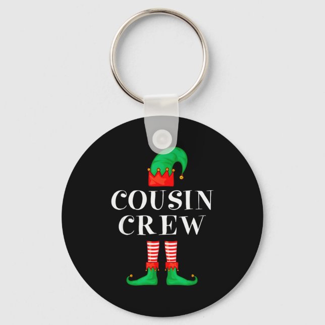 Llavero Funny Cousin Crew Elf Christmas Elf Cousin Sweater (Anverso)