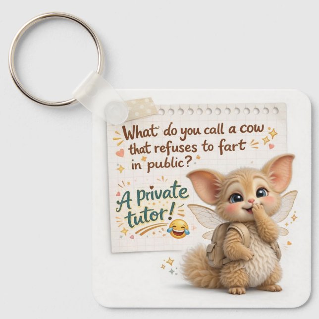 Llavero Funny Cow Dad Joke (Anverso)