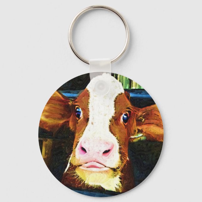 Llavero Funny Cow Face (Anverso)
