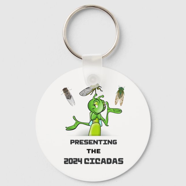 Llavero Funny Cricket Presenting Cicadas Bugs Insects Inva (Anverso)