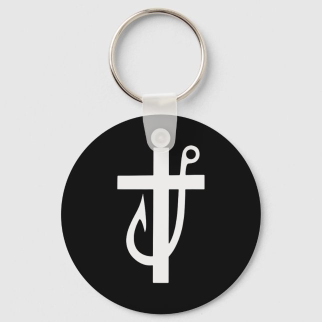 Llavero Funny Cross Christian - Jesus Made Me A Fisherman  (Anverso)