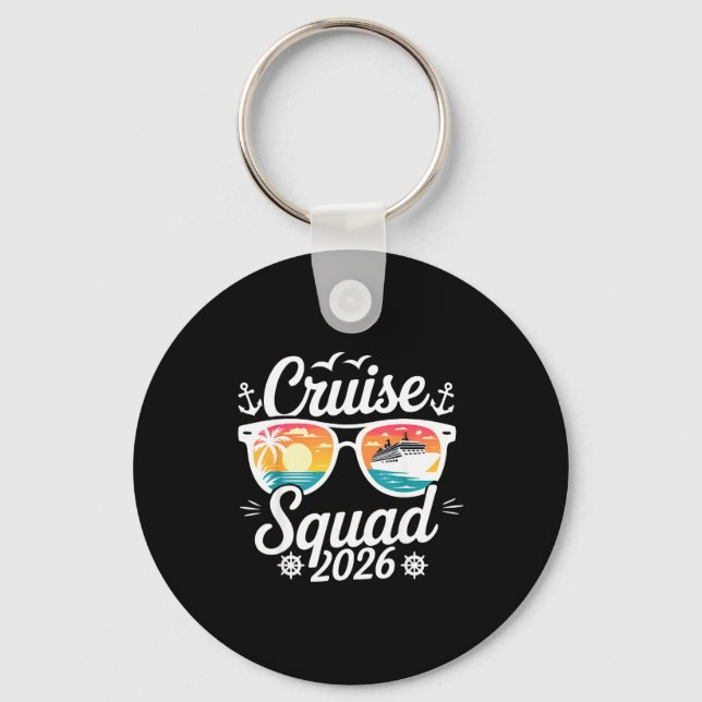 Llavero Funny Cruise Squad 2026 Summer Vacation Matching F (Anverso)