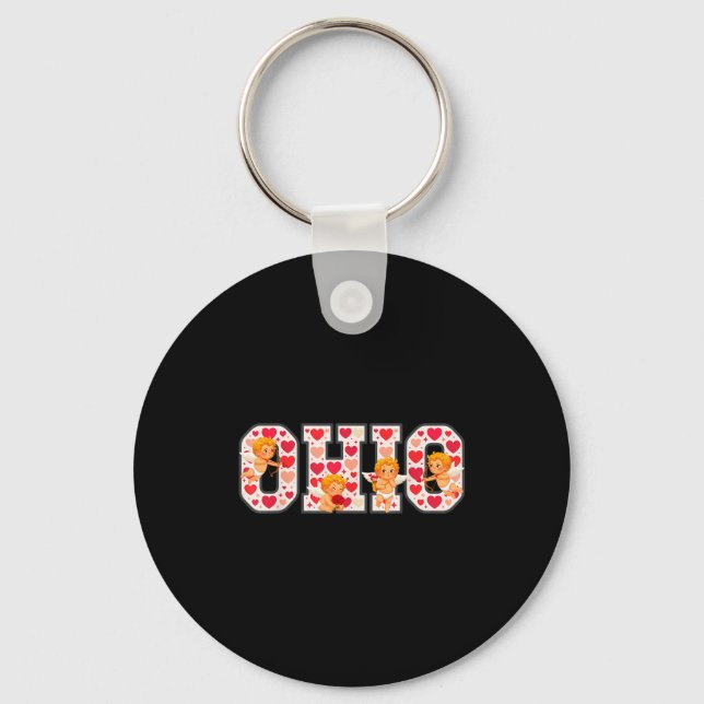 Llavero Funny Cud Ohio Midwestern Party O-h-i-o In Valenti (Anverso)