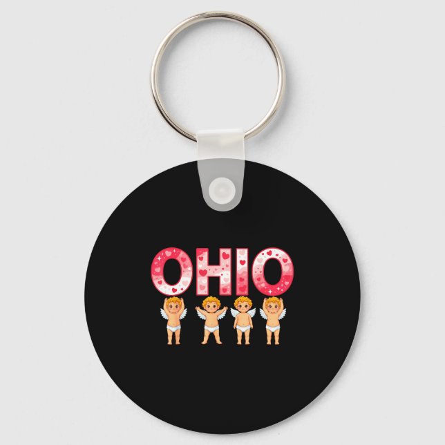 Llavero Funny Cud Ohio Midwestern Party O-h-i-o In Valenti (Anverso)
